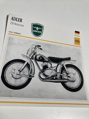 Adler 250 motocross - adler, scheda