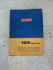 Catalogo Ricambi - Carroz. Fiat 125 Special  2ediz III 1970 Originale