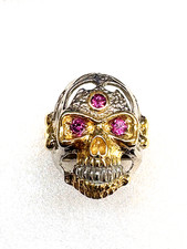 Uomo Anello Teschio Argento