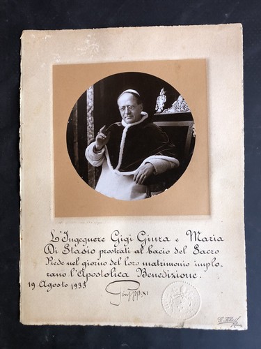Autografo con foto - papa, xl