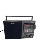 Sony ICF-9600 Radio A 4 Bande Ricevitore Con Cavo Nero Funzionante Retro