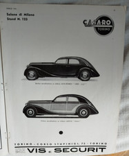 ALFA ROMEO  6 C 2300 CARROZZERIA CASARO LANCIA ASTURA 1934 PUBBLICITA'