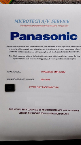 Panasonic dmr ez48v ex77e - dmr-ez48v, dmr-ex77e