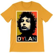 Maglietta Bob Dylan Name Short SLeeve Cotone Oro Tutte le Taglie ND255