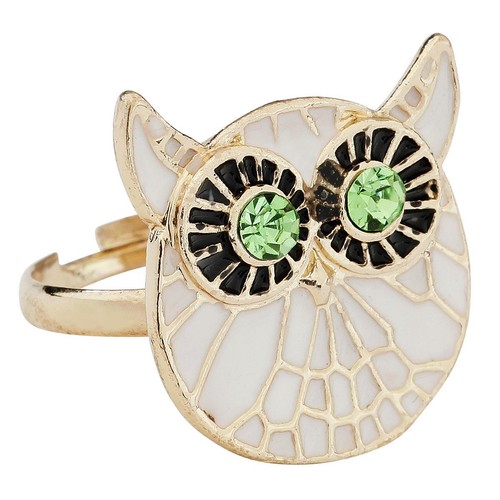 Anello smaltato gufo owl - anello,