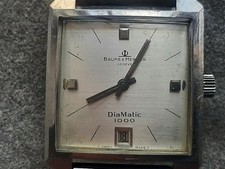 BAUME&MERCIER-EDOX.   DIA MATIC 1000  ANNI 70. CASSA SQUARE IN ACCIAIO.