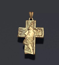 Ciondolo Croce Oro Ritratto