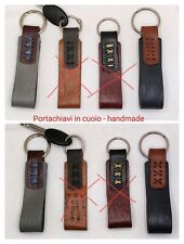 Portachiavi Cuoio Porta Chiavi Artigianale Fatto A Mano Handmade Vera Pelle 