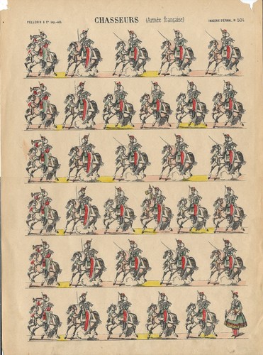 Stampa antica soldatini - antica,