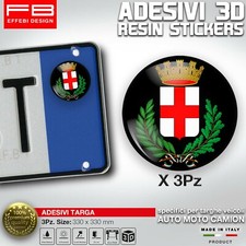 ADESIVI bollino Targa MILANO CITTA' Lombardia Milan Calcio Auto Moto Tir Camper