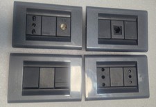 Lotto Bticino living classic supporti placche antracite frutti originali OTTIMI