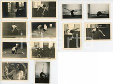 1944 ITALIA GINNASTICA ARTISTICA Atlete si allenano con trave LOTTO DI 12 FOTO