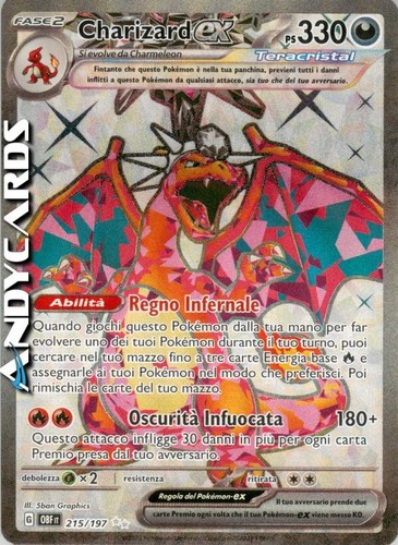 Charizard 215 197 - •, rara