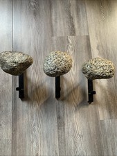 Appendiabiti a muro In ferro e Granito. Vintage