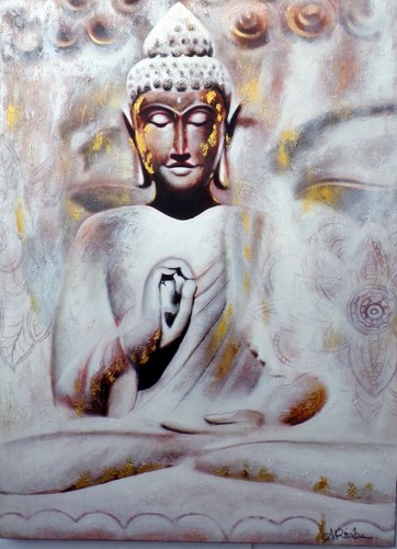 Quadro dipinto buddha - quadro,