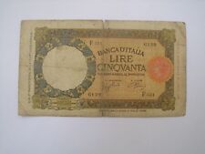 BANCONOTA 50 LIRE 1939 REGNO D'ITALIA ANTICHE MONETE MONETA RARA