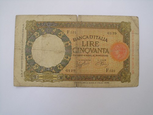 Banconota lire 1939 regno - 50,