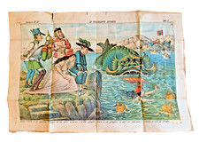 IL PAPAGALLO-GIORNALE POLITICO COLORATO UMORISTICO ITALIANO 17MAGGIO 1874