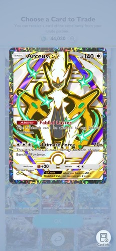 Arceus pokemon tcg pocket - ex,