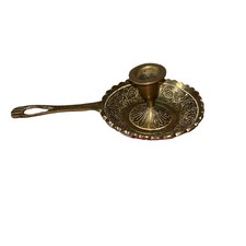 Portacandele In Ottone ( Bugia) 18x10cm