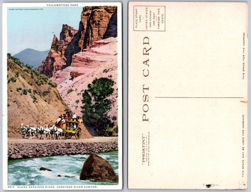 Cartolina gardiner river - gardiner,