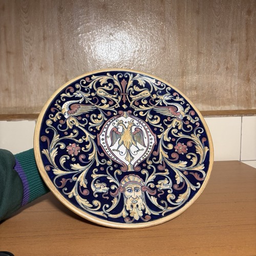 Piatto maiolica rubboli gualdo - maiolica,