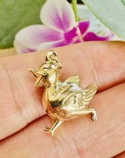 Ciondolo pulcino vintage oro 9