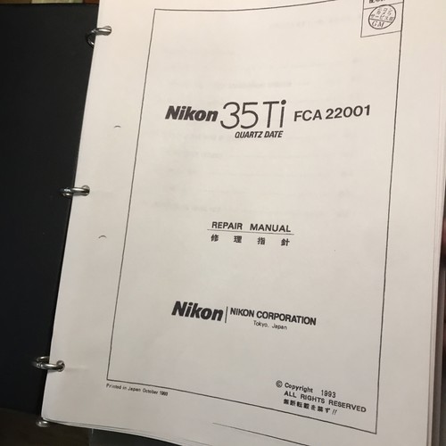 Nikon 35ti manuale servizio - 35ti,