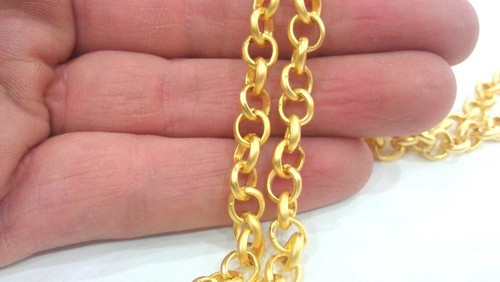 Catena oro placcata rolo - catena,