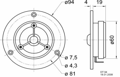 Tweeter ohm 100 w - 4,