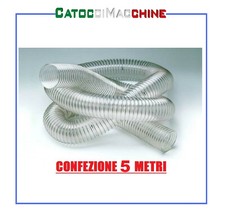 TUBO POLIURETANO TRASPARENTE ASPIRATORI ANIMA RAMATA VARI DIAMETRI 5 METRI