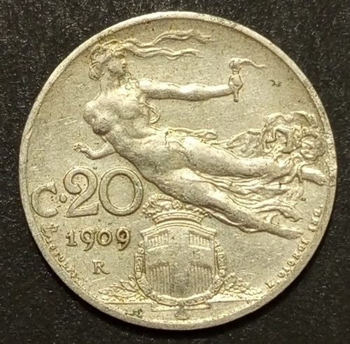 Centesimi 1909 spl - 1909, liberta'
