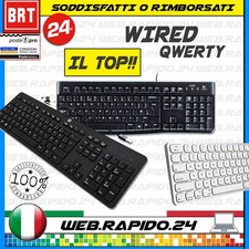 TASTIERA USB QWERTY PC DESKTOP (DELL,HP,MICROSOFT) WINDOWS COMPUTER KEYBOARD!!!!