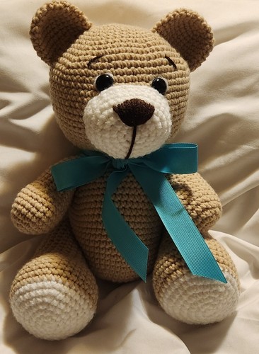 Handmade crochet teddy - crochet,