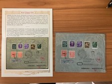 STORIA POSTALE GNR RSI valori gemelli e affrancatura emergenza  certificata RARA