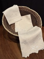 3 Antichi Asciugamani Lino