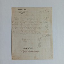 1909 Rigobello Tullio Lattoniere Idraulico  Badia Polesine Fattura L630