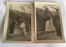 RAGAZZA CON CHITARRA   due cartoline d'epoca