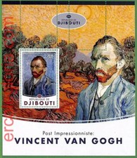 B1463 - DJIBOUTI - Foglio francobolli ERRORE ERRATO - 2016 - Vincent van Gogh, ARTE