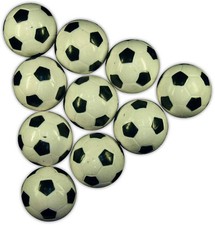 Set 10 Palline BIANCONERE CALCIO BALILLA, BILIARDINO, CALCETTO, BILIA, PALLA