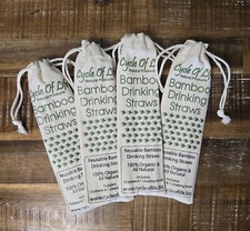 Cannucce in bambù riutilizzabili 4 sacchetti