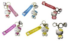 HELLO KITTY PORTACHIAVI IN GOMMA 5,5 CM 3D KEYCHAIN