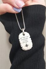 COLLANA CON  TARGHETTA MILITARE ARGENTO 925 PERSONALIZZABILE CON DIAMANTE NERO 