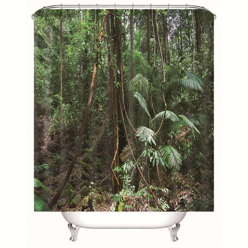 Tenda doccia foresta - 3d,