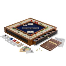 Monopoly Trophy Edition con armadio in legno di lusso Deluxe di WS Game Company nuovo