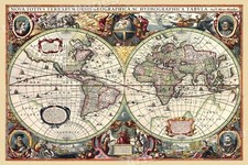 mappa storica mondiale c1630