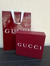 Authentic Gucci Box 18x20x8 cm + Shopping Bag – Small Gift Packaging