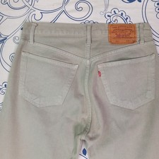 LEVI'S 501 W32 L34 MADE IN ?? USA 5 BOTTONI PANTALONI JEANS DENIM GRIGIO CHIAR