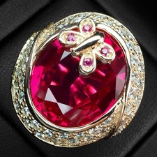 ANELLI FARFALLA ROSA RUBELLITE