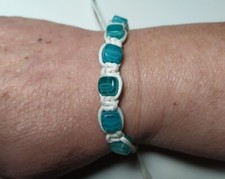 braccialetto perline vetro bracciale macramè cordoncino shambala